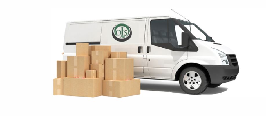 Courier Truck With Boxes